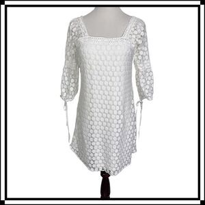Super Cute, Flirty, Boho White Dress, Size Medium